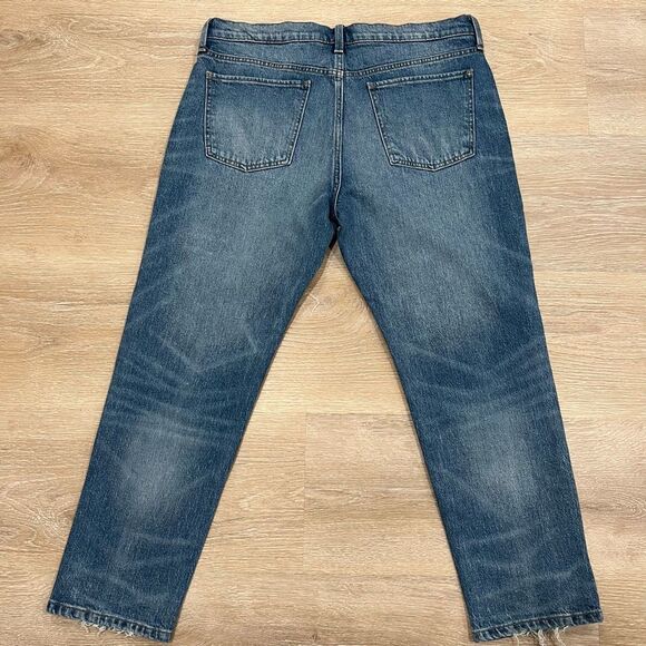 Banana Republic Beau Jeans Women's 30/10 P Denim Knee Patches Straight‎ Stretch - Picture 4 of 8